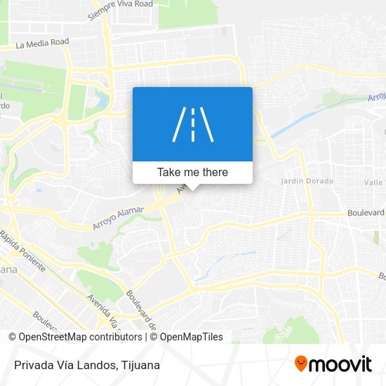 Privada Vía Landos map