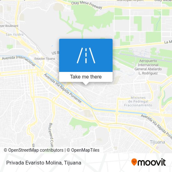 Mapa de Privada Evaristo Molina