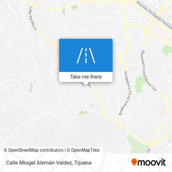 Mapa de Calle Miugel Alemán Valdez