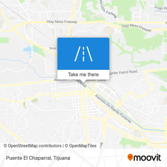 Puente El Chaparral map