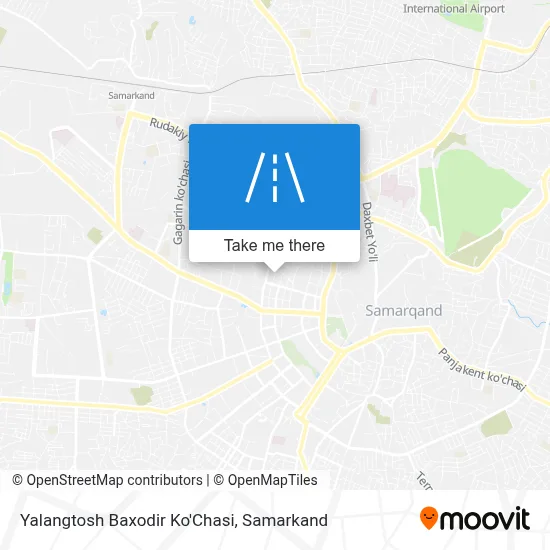Yalangtosh Baxodir Ko'Chasi map