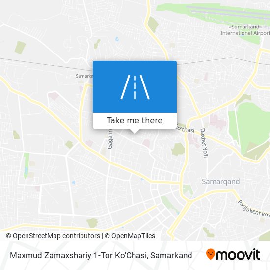 Maxmud Zamaxshariy 1-Tor Ko'Chasi map