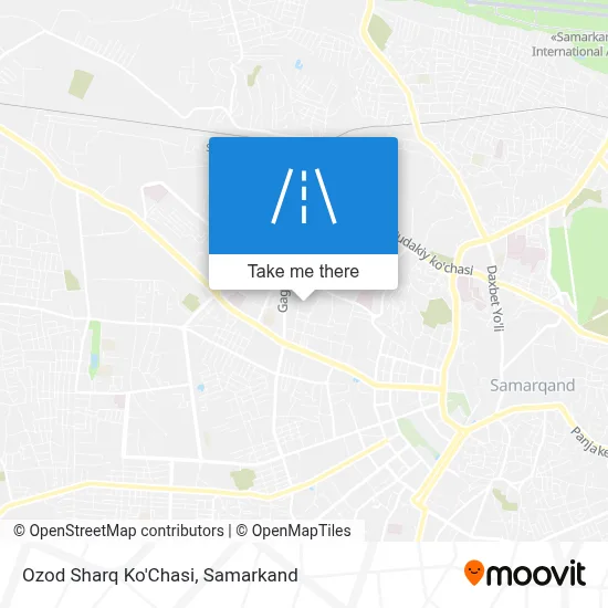 Ozod Sharq Ko'Chasi map