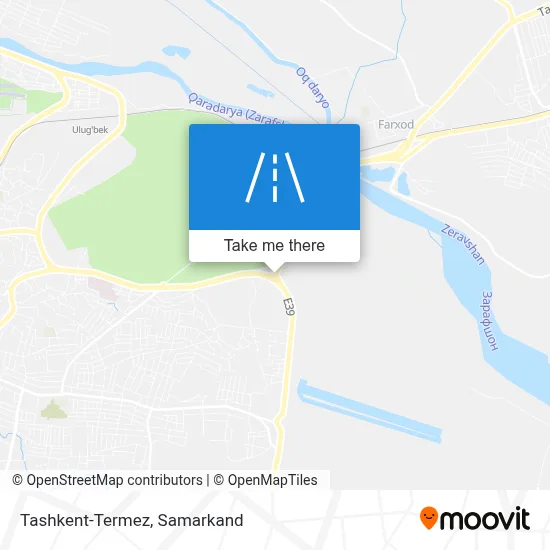 Tashkent-Termez map