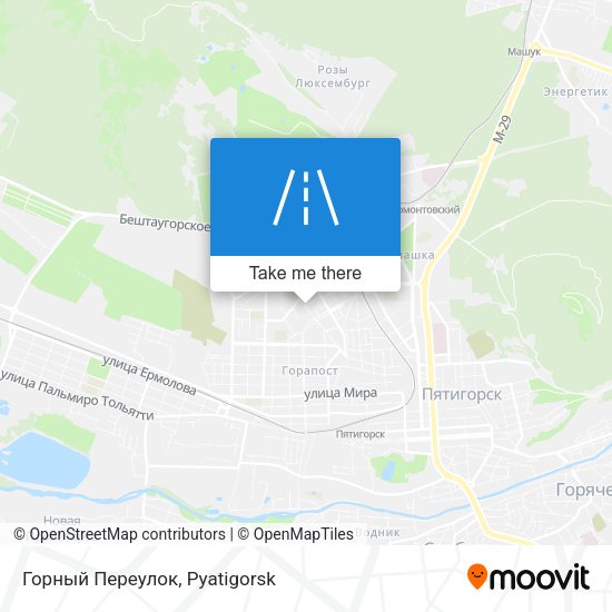 Горный Переулок map