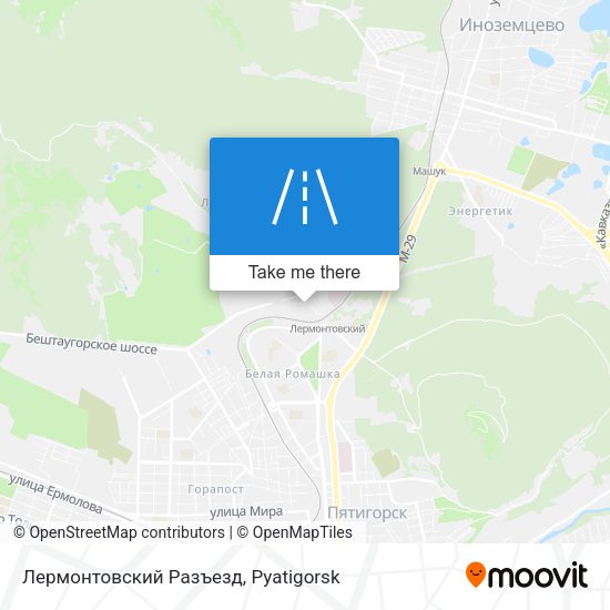 Лермонтовский Разъезд map