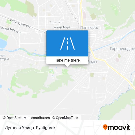 Луговая Улица map
