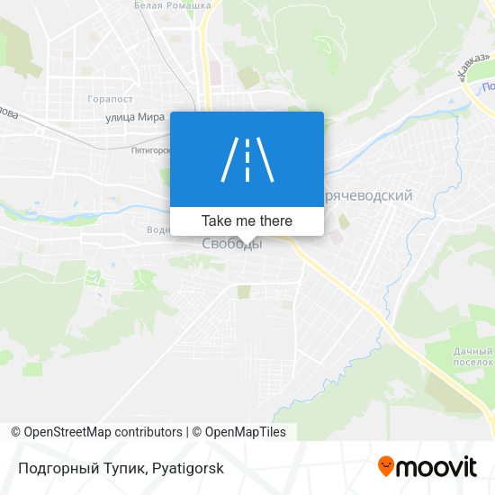 Подгорный Тупик map