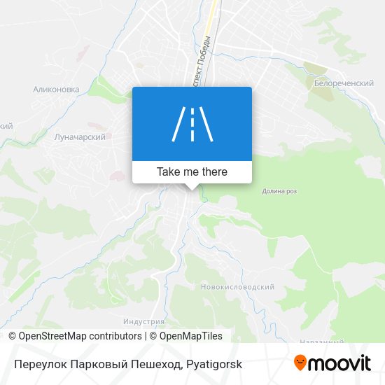 Переулок Парковый Пешеход map