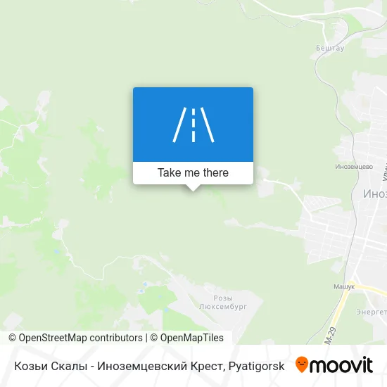 Козьи Скалы - Иноземцевский Крест map