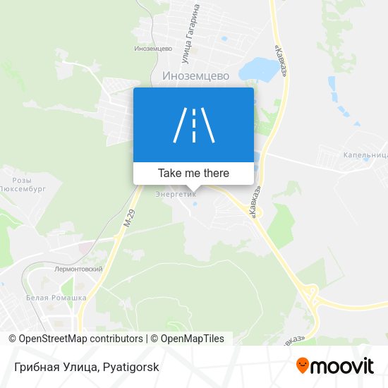 Грибная Улица map
