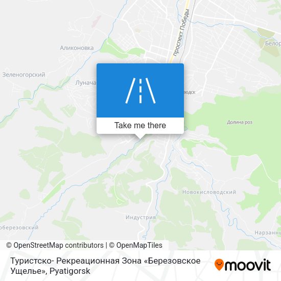 Туристско- Рекреационная Зона «Березовское Ущелье» map