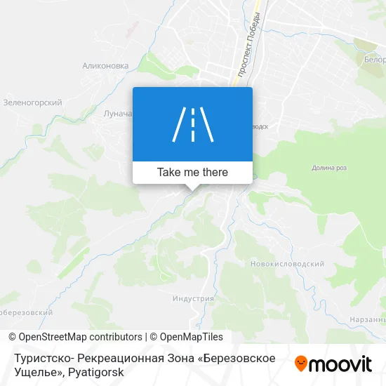 Туристско- Рекреационная Зона «Березовское Ущелье» map