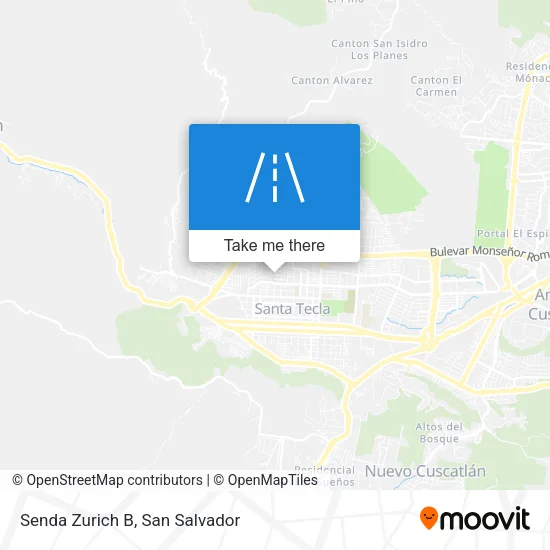 Senda Zurich B map