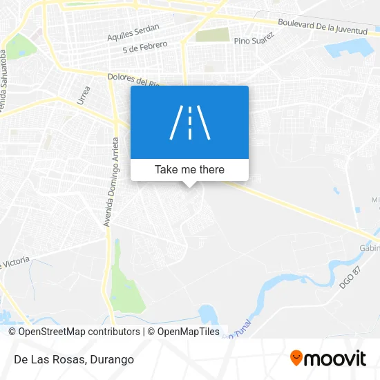 De Las Rosas map