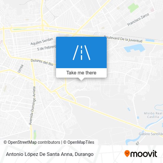 Antonio López De Santa Anna map