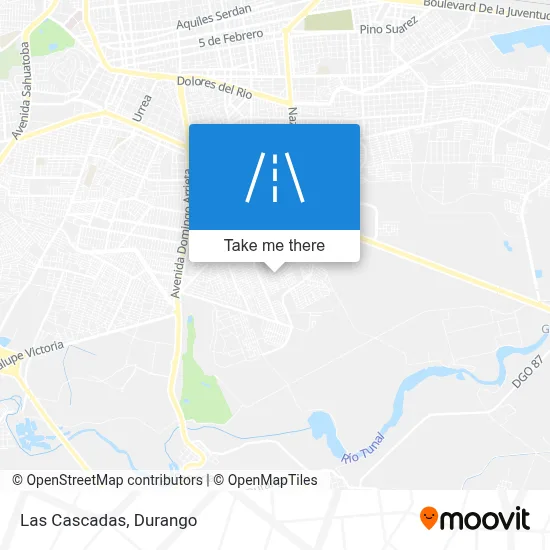 Las Cascadas map