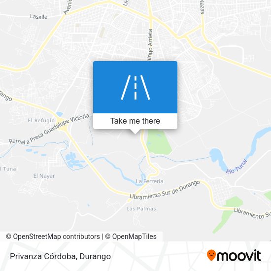 Privanza Córdoba map