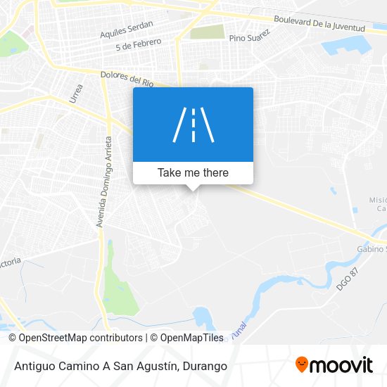 Mapa de Antiguo Camino A San Agustín