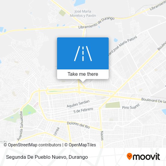 Segunda De Pueblo Nuevo map