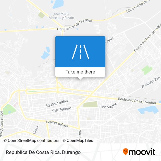 Mapa de Republica De Costa Rica