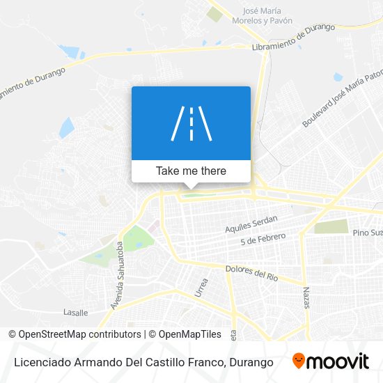 Mapa de Licenciado Armando Del Castillo Franco