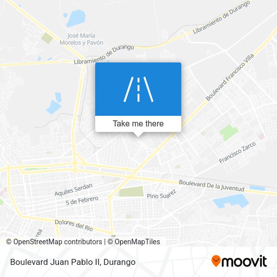 Mapa de Boulevard Juan Pablo II