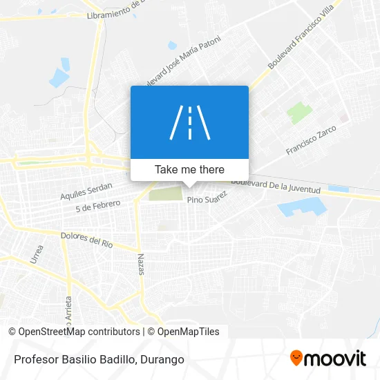 Profesor Basilio Badillo map