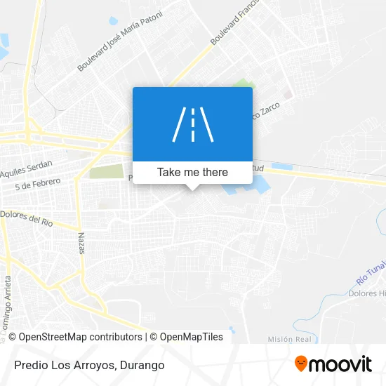 Predio Los Arroyos map