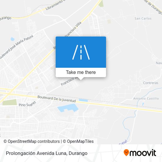 Mapa de Prolongación Avenida Luna