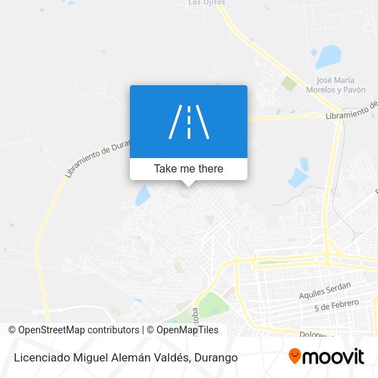 Licenciado Miguel Alemán Valdés map