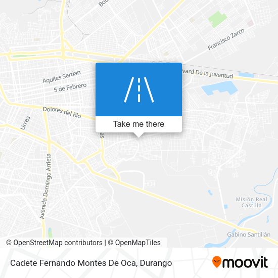 Cadete Fernando Montes De Oca map