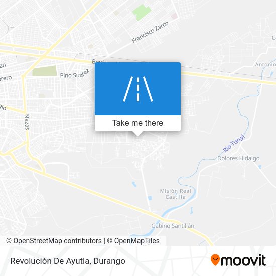 Mapa de Revolución De Ayutla