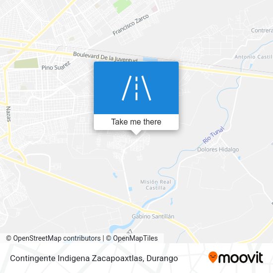 Contingente Indigena Zacapoaxtlas map