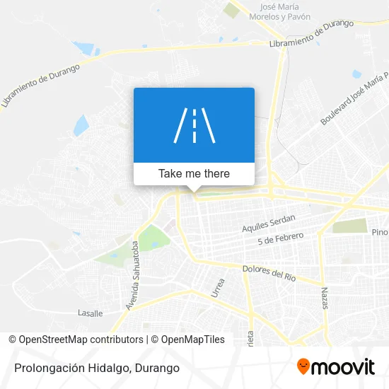 Prolongación Hidalgo map