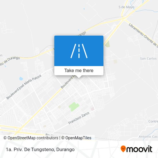 Mapa de 1a. Priv. De Tungsteno