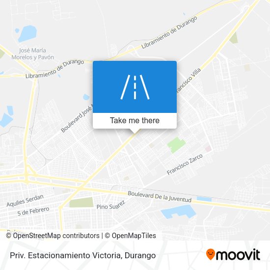 Priv. Estacionamiento Victoria map