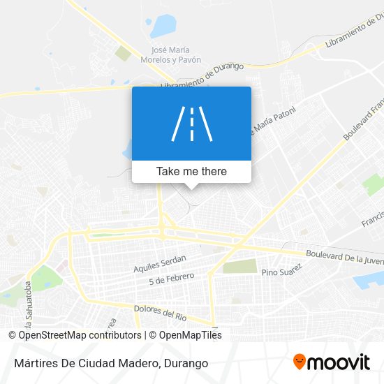 Mapa de Mártires De Ciudad Madero