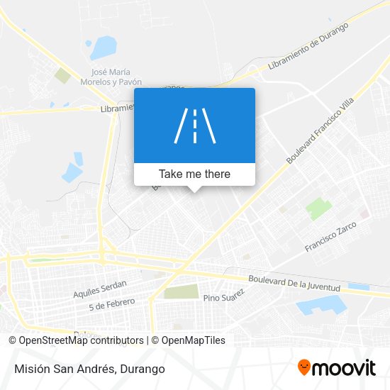 Misión San Andrés map