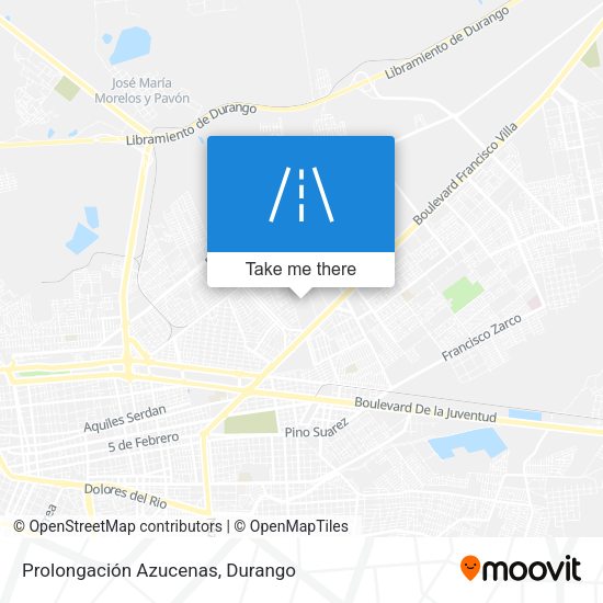 Prolongación Azucenas map