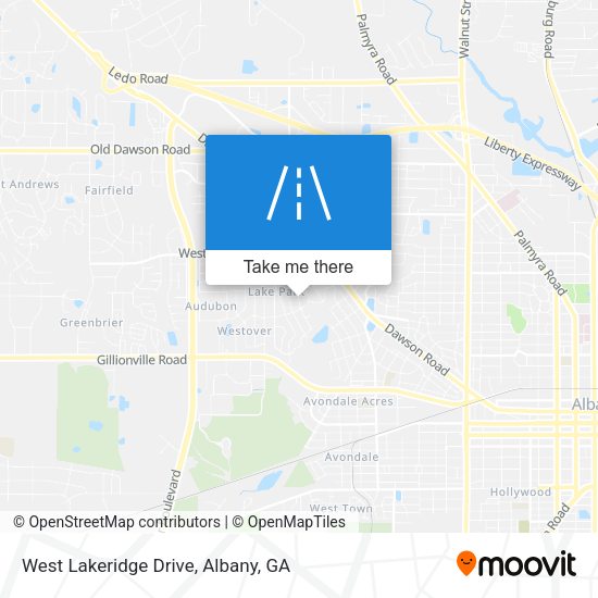 West Lakeridge Drive map