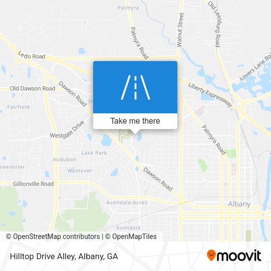 Hilltop Drive Alley map