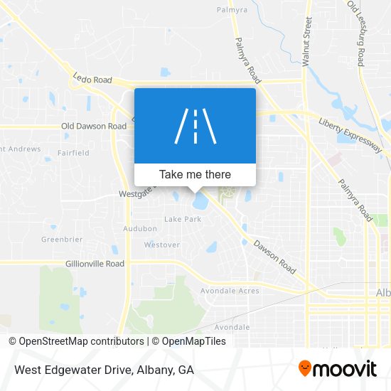 West Edgewater Drive map