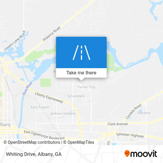 Whiting Drive map