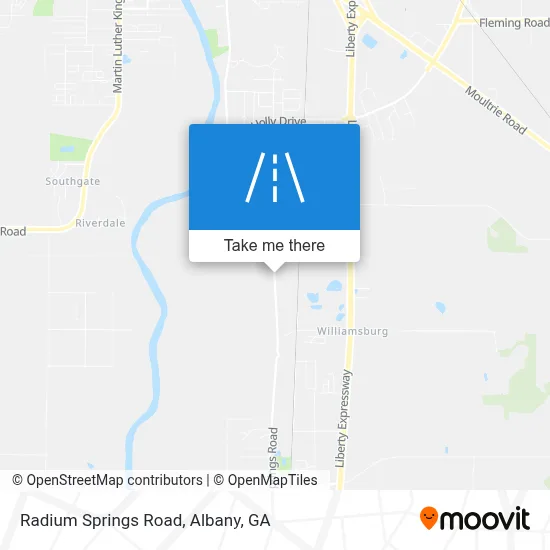 Radium Springs Road map