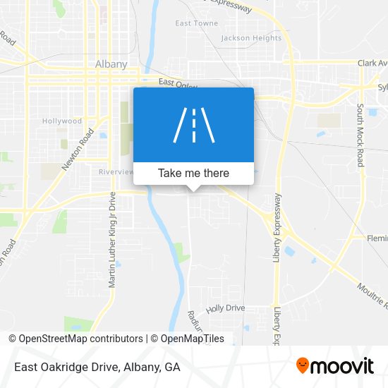 East Oakridge Drive map