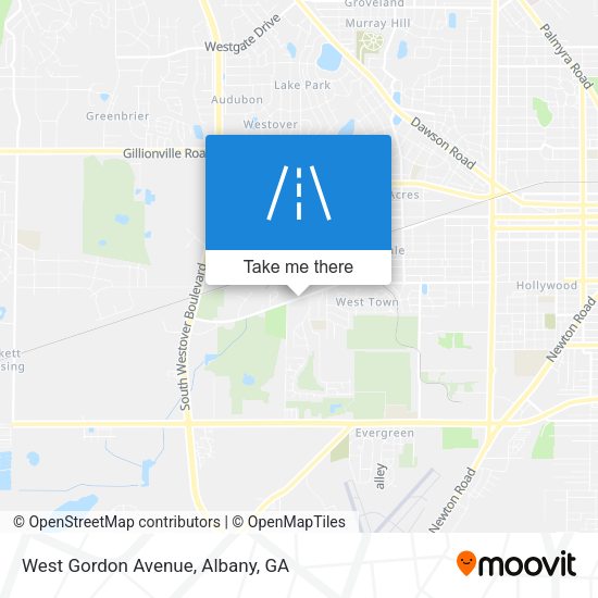 West Gordon Avenue map