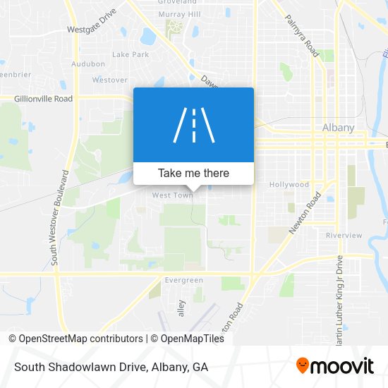 Mapa de South Shadowlawn Drive