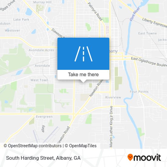 South Harding Street map