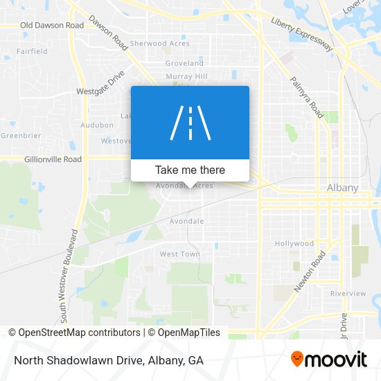 North Shadowlawn Drive map